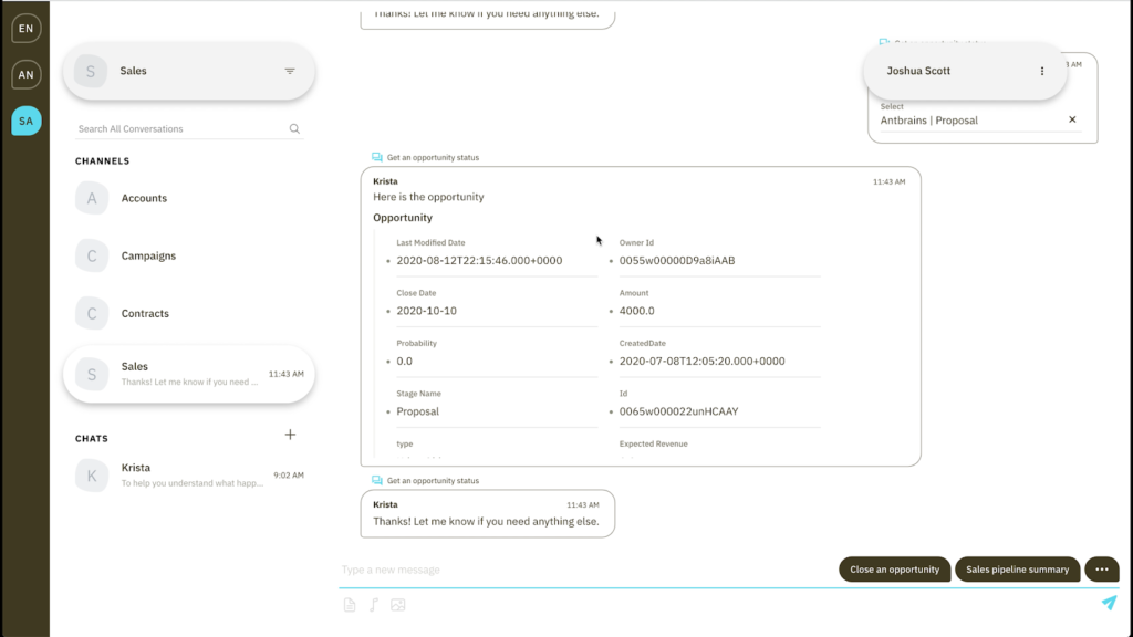 krista RPA dashboard