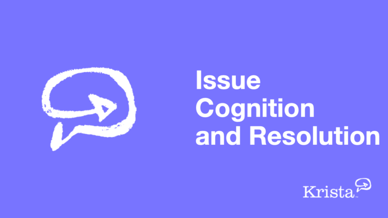 Krista Issue Cognition and Resolution