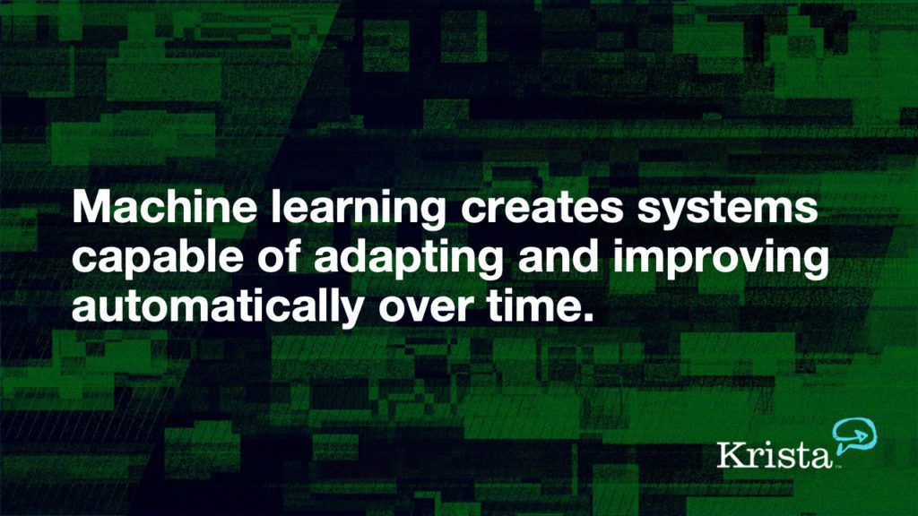 machine learning creates systems